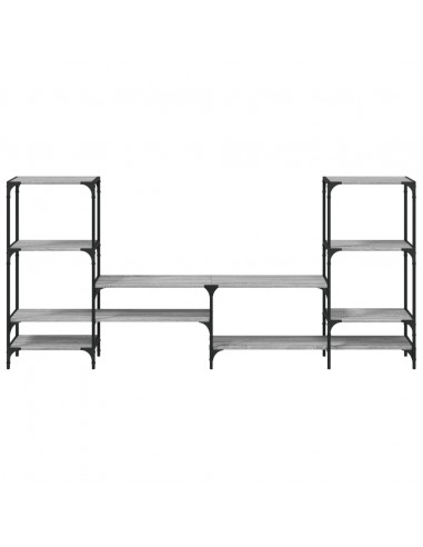 Mobile Porta TV Grigio Sonoma 206,5x28,5x95cm Legno Multistrato