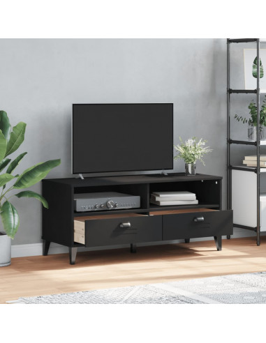 Mobile Porta TV VIKEN Nero in Legno Massello di Pino