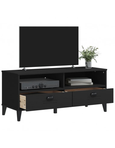 Mobile Porta TV VIKEN Nero in Legno Massello di Pino
