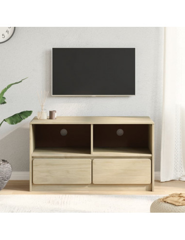 Mobile TV SAUDA Rovere 99x43x55 cm in Legno Massello di Pino