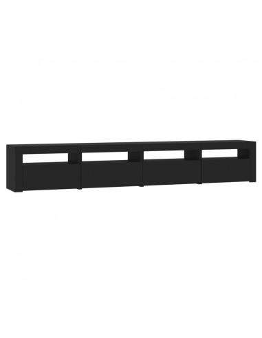 Mobile Porta TV con Luci LED Nero 240x35x40 cm