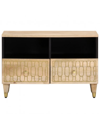 Mobile Porta TV 70x33x46 cm in Legno Massello di Mango