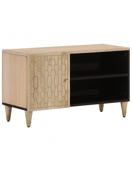 Mobile Porta TV 80x31x46 cm in Legno Massello di Mango