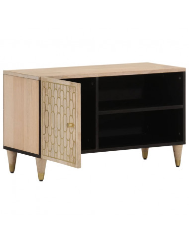Mobile Porta TV 80x31x46 cm in Legno Massello di Mango