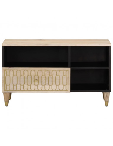 Mobile Porta TV 80x33x46 cm in Legno Massello di Mango