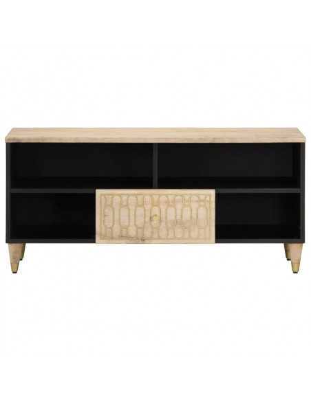Mobile Porta TV 100x33x46 cm in Legno Massello di Mango