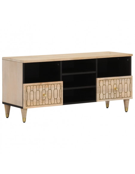 Mobile Porta TV 100x33x46 cm in Legno Massello di Mango
