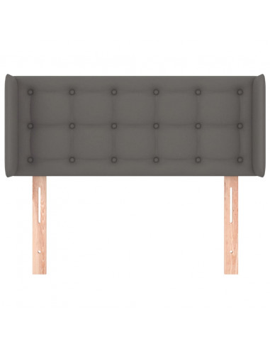 Testiera ad Orecchio Grigio 93x16x78/88 cm in Similpelle