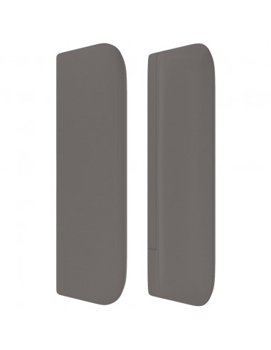 Testiera ad Orecchio Grigio 93x16x78/88 cm in Similpelle