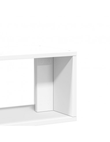 Mobili TV a Parete 2pz Bianchi 75x30x50 cm in Legno Multistrato