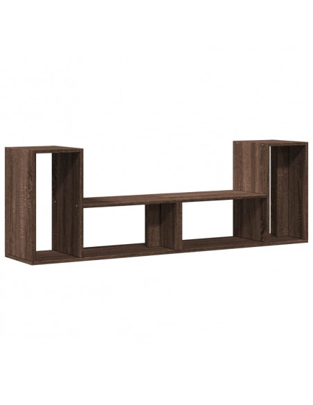 Mobili TV 2 pz Rovere Marrone 75x30x50 cm in Legno Multistrato