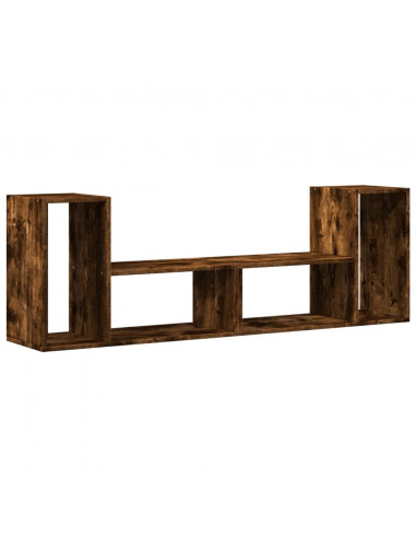 Mobili TV 2 pz Rovere Fumo 75x30x50 cm in Legno Multistrato