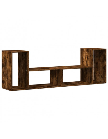 Mobili TV 2 pz Rovere Fumo 75x30x50 cm in Legno Multistrato