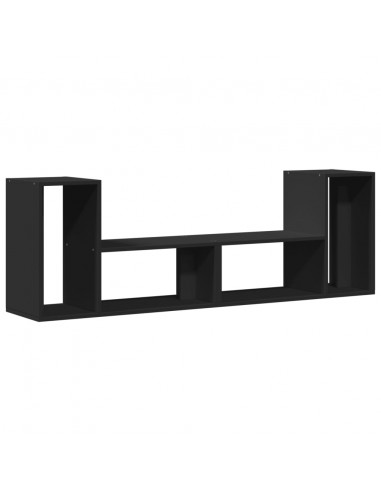 Mobili Porta TV 2 pz Neri 75x30x50 cm in Legno Multistrato