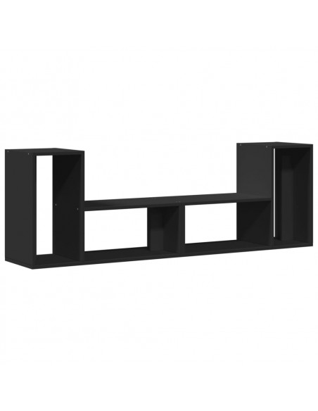 Mobili Porta TV 2 pz Neri 75x30x50 cm in Legno Multistrato