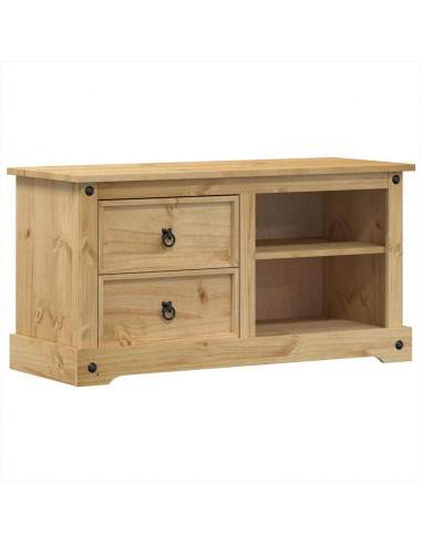 Mobile Porta TV Corona 100x40x52 cm in Legno Massello di Pino