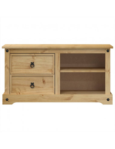 Mobile Porta TV Corona 100x40x52 cm in Legno Massello di Pino