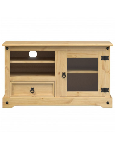 Mobile Porta TV Corona 100x45x58 cm in Legno Massello di Pino