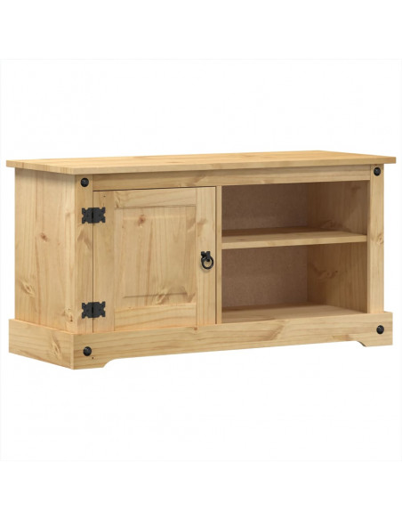 Mobile Porta TV Corona 100x37x52 cm in Legno Massello di Pino