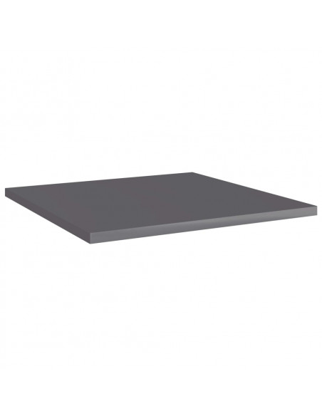 Ripiani per Libreria 8pz Grigio Lucido 40x40x1,5cm Multistrato