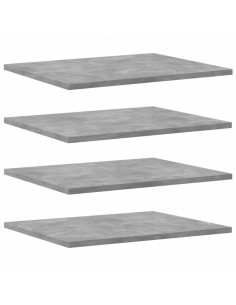 Ripiani per Libreria 8pz Grigio Cemento 40x50x1,5cm Multistrato 2