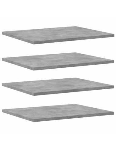 Ripiani per Libreria 8pz Grigio Cemento 40x50x1,5cm Multistrato