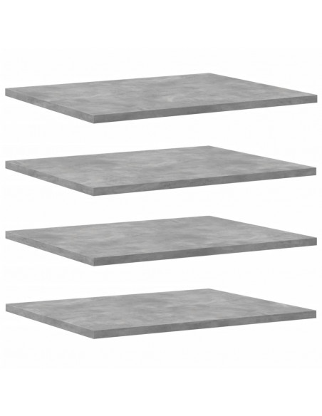 Ripiani per Libreria 8pz Grigio Cemento 40x50x1,5cm Multistrato