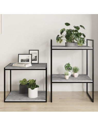 Ripiani per Libreria 8pz Grigio Cemento 40x50x1,5cm Multistrato