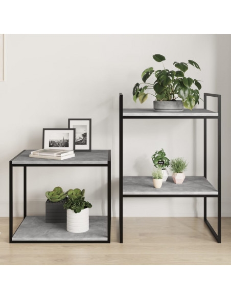 Ripiani per Libreria 8pz Grigio Cemento 40x50x1,5cm Multistrato