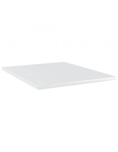 Ripiani per Libreria 8pz Bianco Lucido 40x50x1,5cm Multistrato