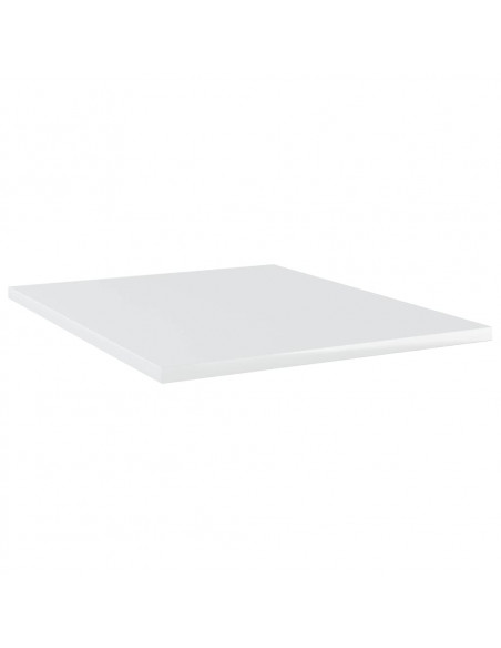 Ripiani per Libreria 8pz Bianco Lucido 40x50x1,5cm Multistrato