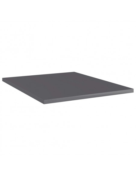 Ripiani per Libreria 8pz Grigio Lucido 40x50x1,5cm Multistrato