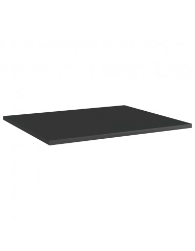 Ripiani per Libreria 8pz Nero Lucido 60x50x1,5cm Multistrato