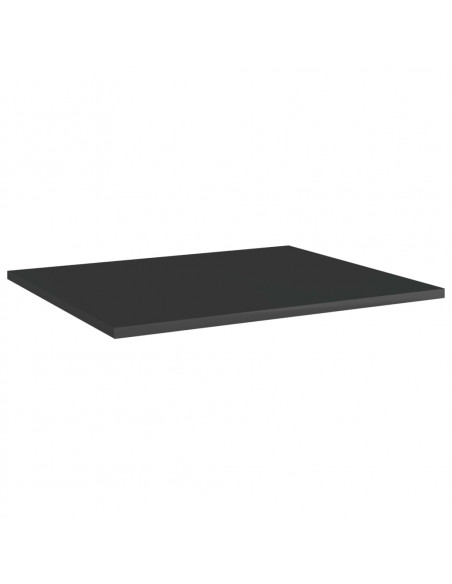 Ripiani per Libreria 8pz Nero Lucido 60x50x1,5cm Multistrato