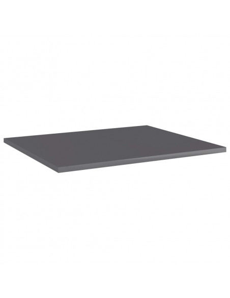 Ripiani per Libreria 8pz Grigio Lucido 60x50x1,5cm Multistrato
