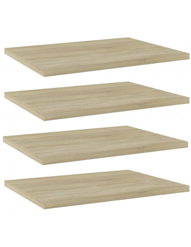 Ripiani per Libreria 4pz Rovere Sonoma 40x30x1,5cm Multistrato