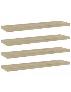 Ripiani per Libreria 4pz Rovere Sonoma 40x10x1,5cm Multistrato 2