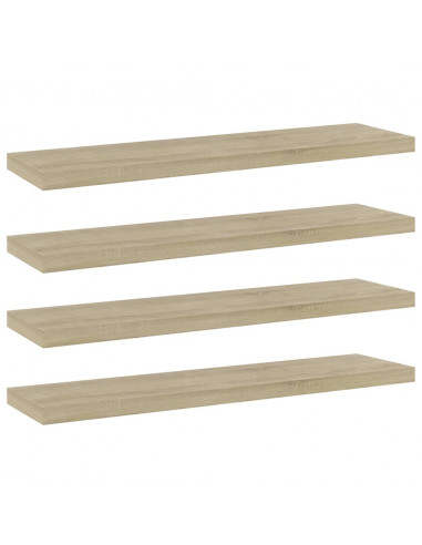 Ripiani per Libreria 4pz Rovere Sonoma 40x10x1,5cm Multistrato