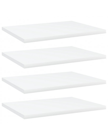 Ripiani per Libreria 4pz Bianchi 40x30x1,5 cm Legno Multistrato