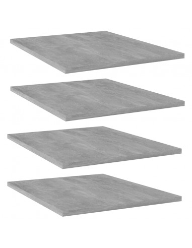 Ripiani per Libreria 4pz Grigio Cemento 40x50x1,5cm Multistrato