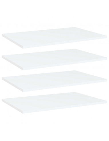Ripiani per Libreria 4pz Bianchi 60x40x1,5 cm Legno Multistrato
