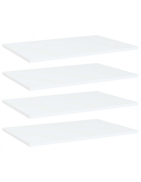 Ripiani per Libreria 4pz Bianchi 60x40x1,5 cm Legno Multistrato