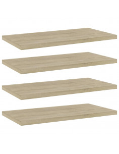 Ripiani per Libreria 4pz Rovere Sonoma 40x20x1,5cm Multistrato 2
