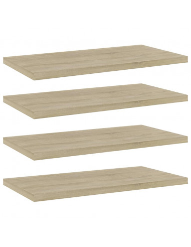 Ripiani per Libreria 4pz Rovere Sonoma 40x20x1,5cm Multistrato
