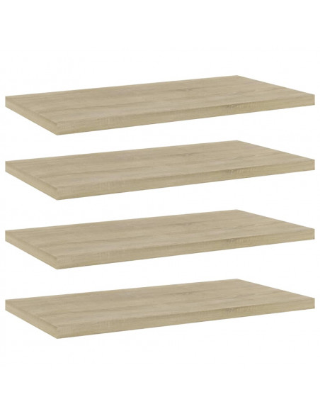 Ripiani per Libreria 4pz Rovere Sonoma 40x20x1,5cm Multistrato
