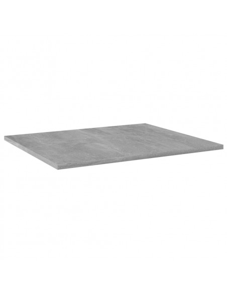 Ripiani per Libreria 4pz Grigio Cemento 60x50x1,5cm Multistrato