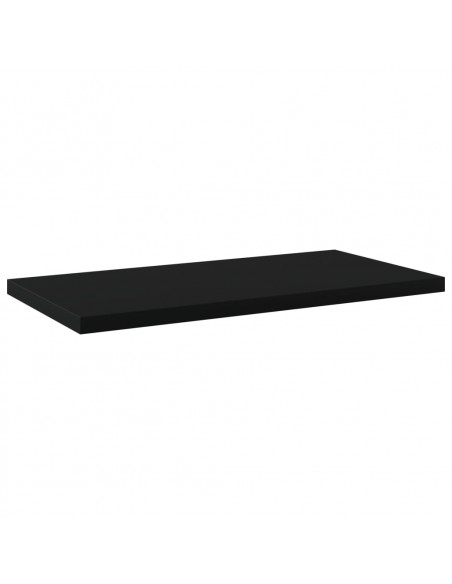 Ripiani per Libreria 4pz Neri 40x20x1,5cm in Legno Multistrato