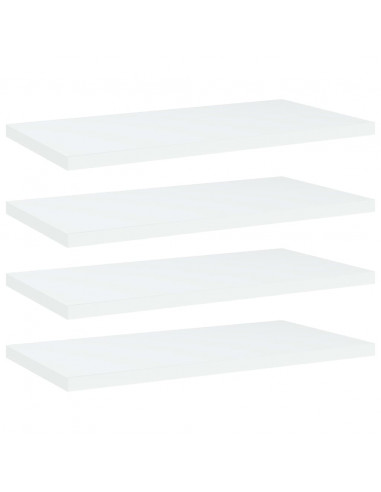 Ripiani per Libreria 4pz Bianchi 40x20x1,5 cm Legno Multistrato
