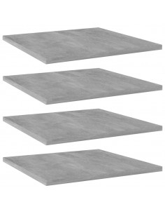 Ripiani per Libreria 4pz Grigio Cemento 40x40x1,5cm Multistrato 2