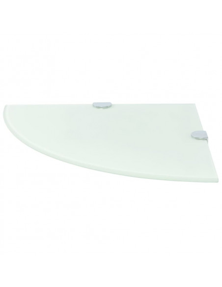 Scaffale Angolare con Supporto in Cristallo Vetro Chiaro 25x25 cm